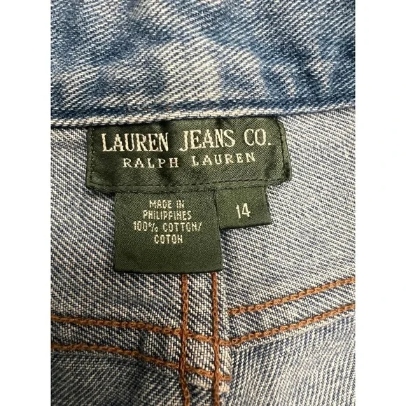 Lauren Jeans Co Ralph‎ Lauren Capri Jeans 100% Cotton High Rise Size 14 - Picture 6 of 9